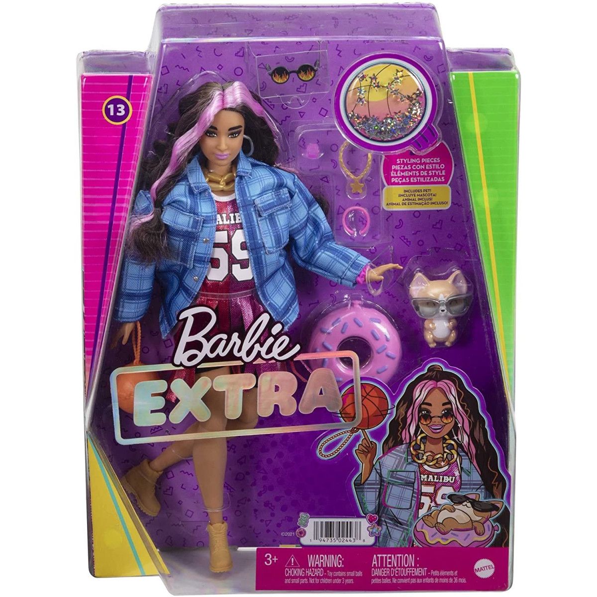 BARBIE EXTRA DOLL GRN27 - MATTEL - CHILD - td-toys.it