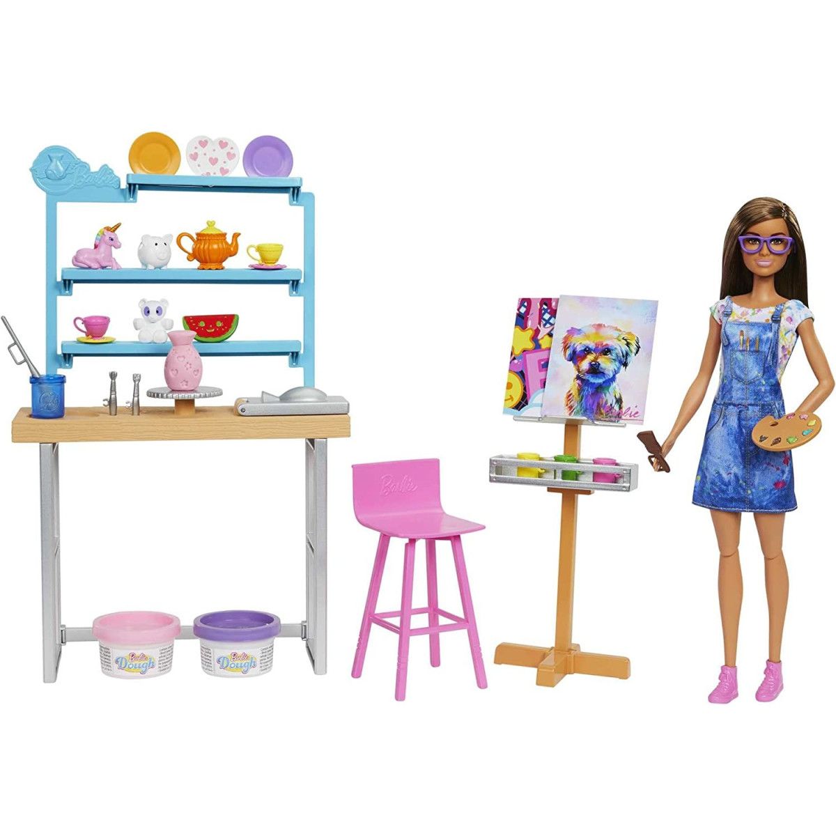 BARBIE ATELIER DELL'ARTISTIA HCM85 - MATTEL - BAMBINA - td-toys.it