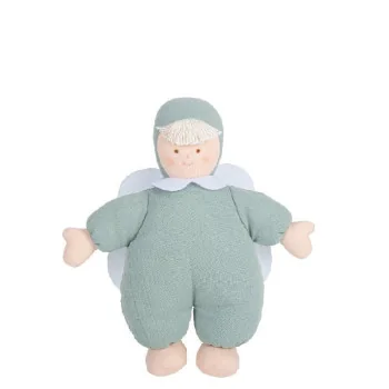Angel Comforter with Rattle 20Cm - Celadon Green Linen - TROUSSELIER - EARLY CHILDHOOD - td-toys.it