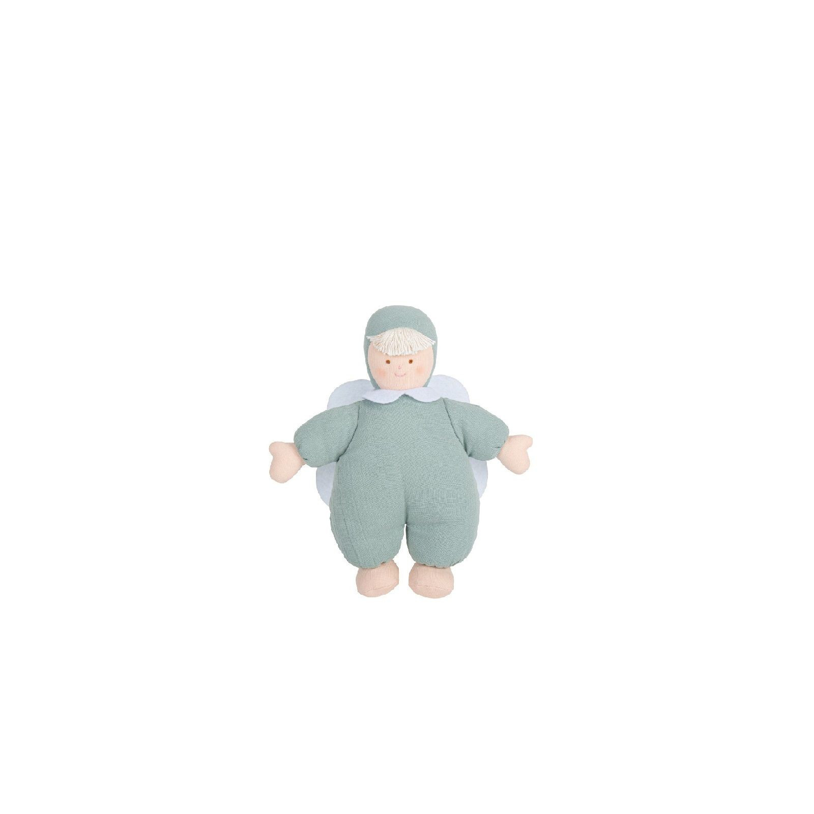 Angel Comforter with Rattle 20Cm - Celadon Green Linen - TROUSSELIER - PRIMA INFANZIA - td-toys.it