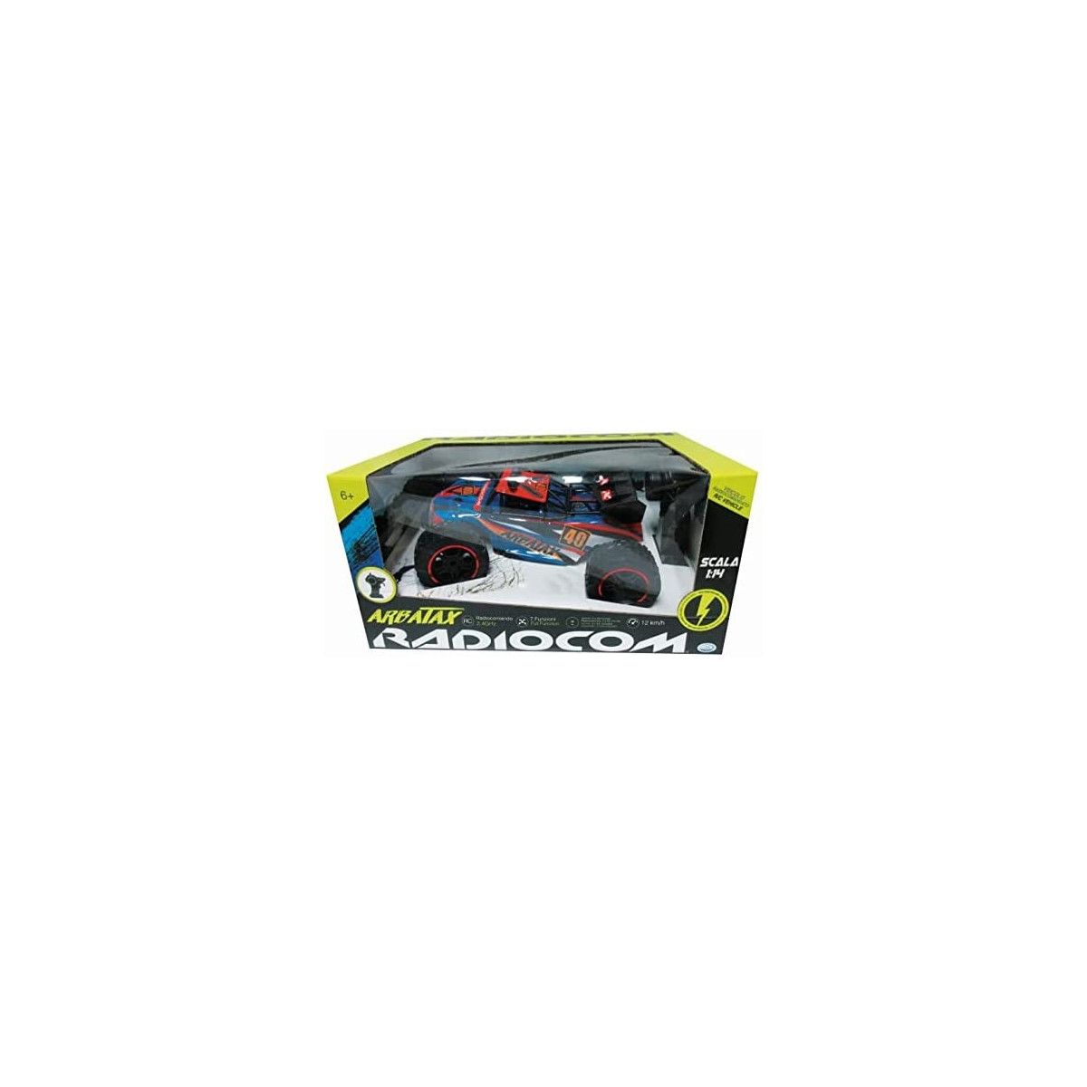 RADIOCOM - ARBATAX 1:14 2.4 GHZ BUGGY SC.1:14, 7 FUNCTIONS, COURPO LEXAN, RUOTE GRANDI,VELOCITA' 12 KM/H - O.D.S. - REMOTE CO...