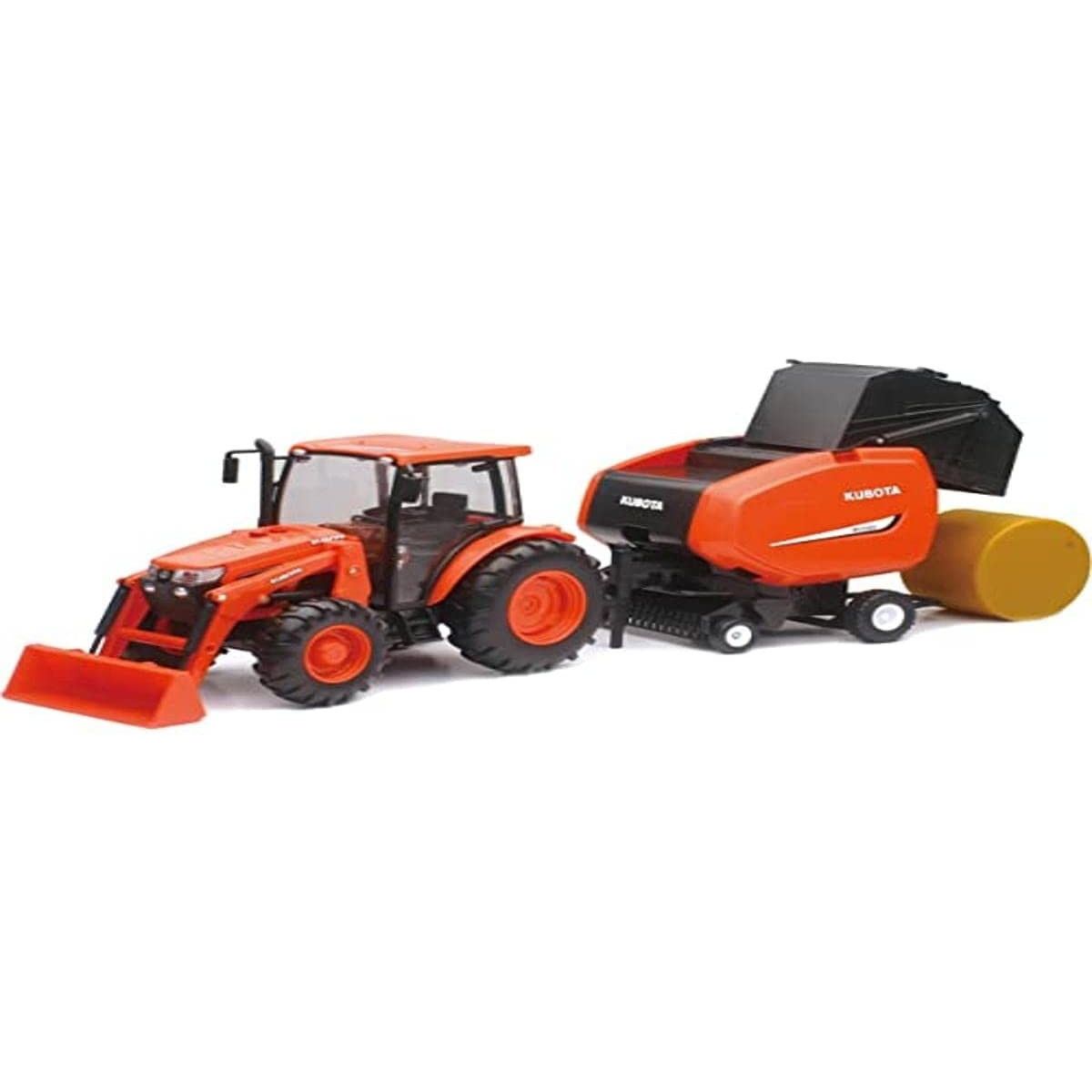 1:18 B/O KUBOTA M5-111 WITH HAY BALER, LIGHT & SOUND- TRY ME - NEWRAY - CHILD - td-toys.it