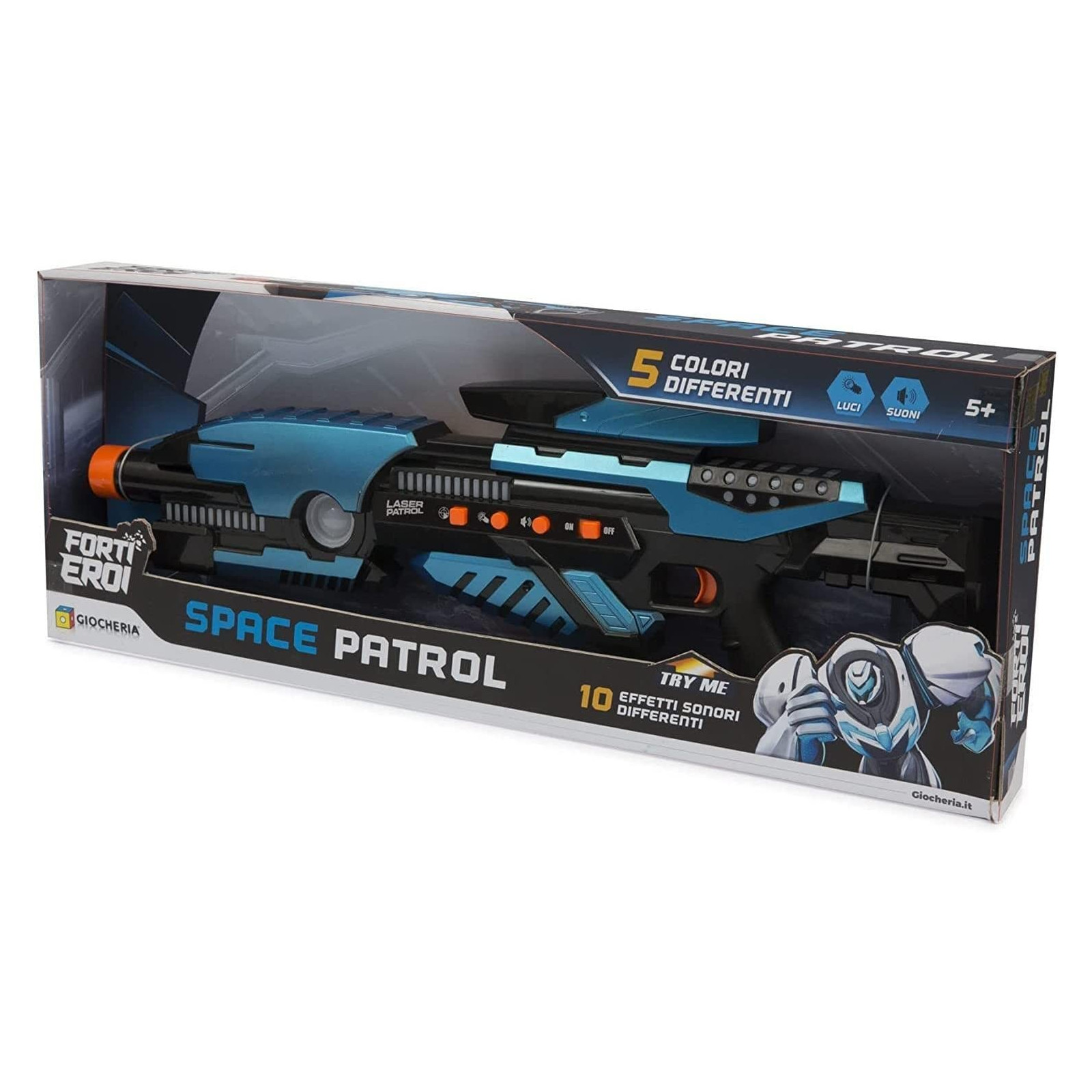 FORTI EROI - SPACE PATROL Fucile Laser 5 Colori - GIOCHERIA SPA - BAMBINO - td-toys.it