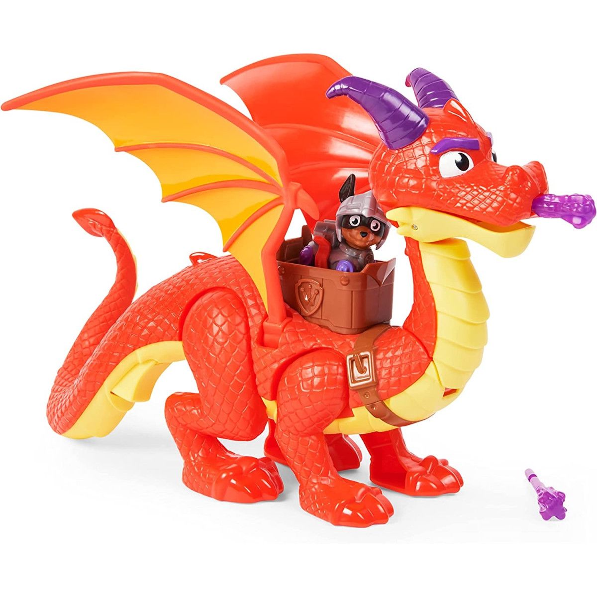 Drago Sparks deluxe con personaggio di Claw della serie Paw Patrol rescue knights - SPINMASTER - UNISEX - td-toys.it