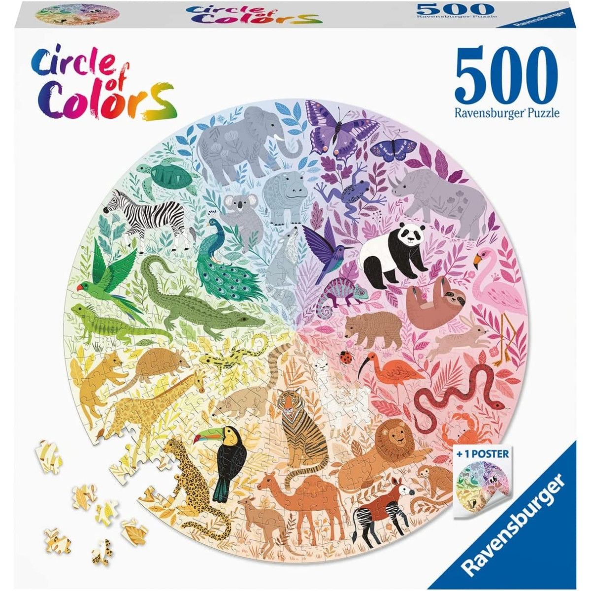 Animali Puzzle 500 pz Round - Ravensburger - PUZZLE - td-toys.it