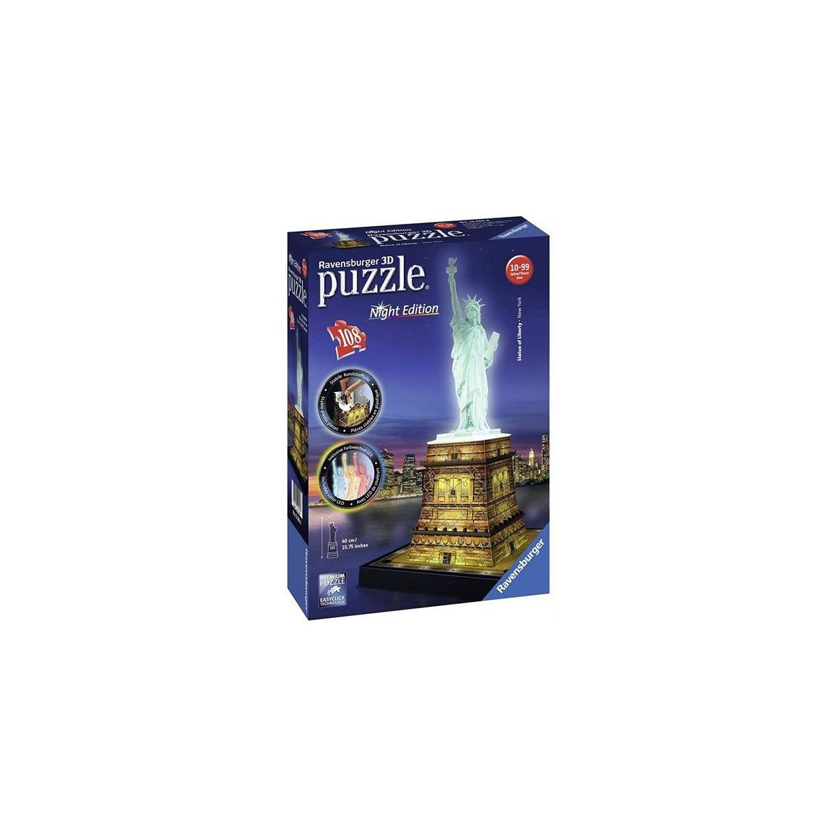 Statua della Libertà Night Ed. 3D Ravensburger - Ravensburger - PUZZLE - td-toys.it