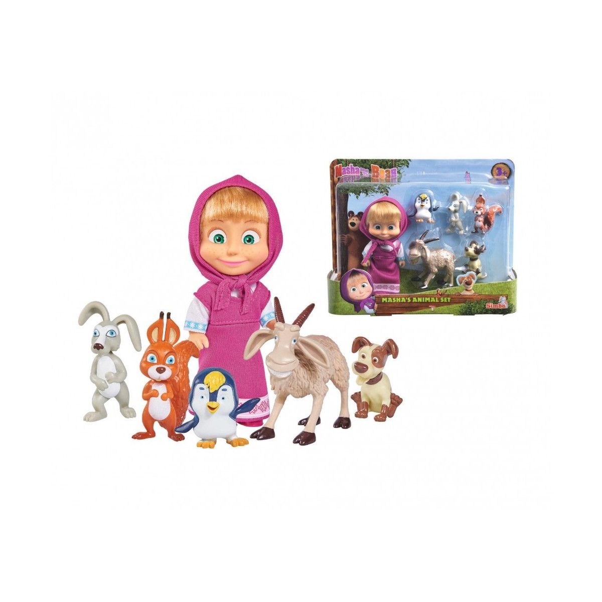 Masha personaggio cm.12 con 5animaletti - SIMBA - CHILD - td-toys.it