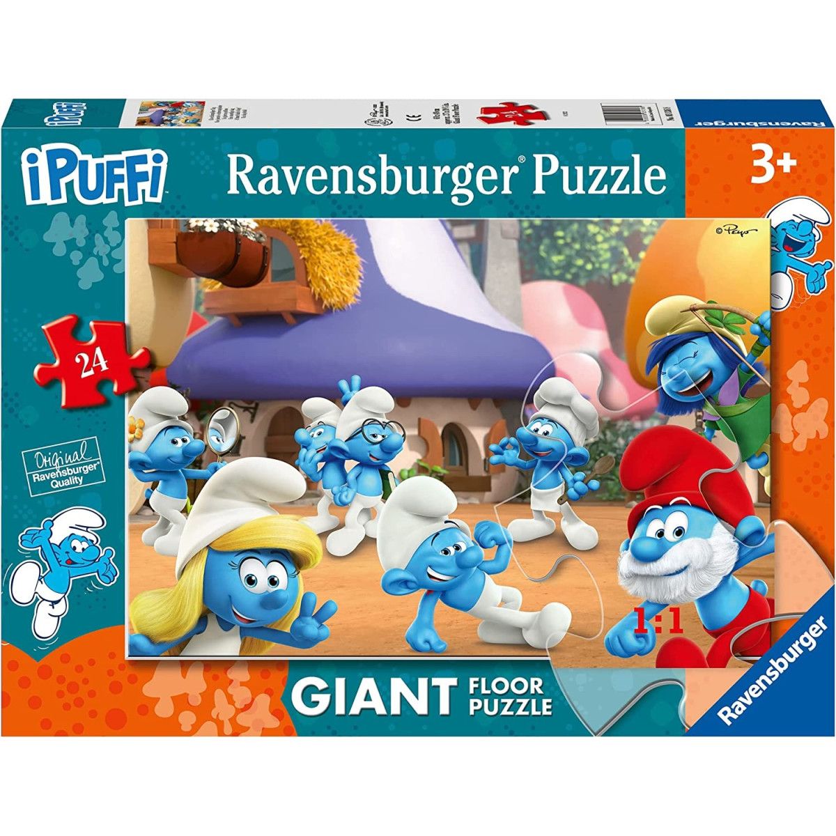 Puffi Giant floor 24p - Ravensburger - PUZZLE - td-toys.it