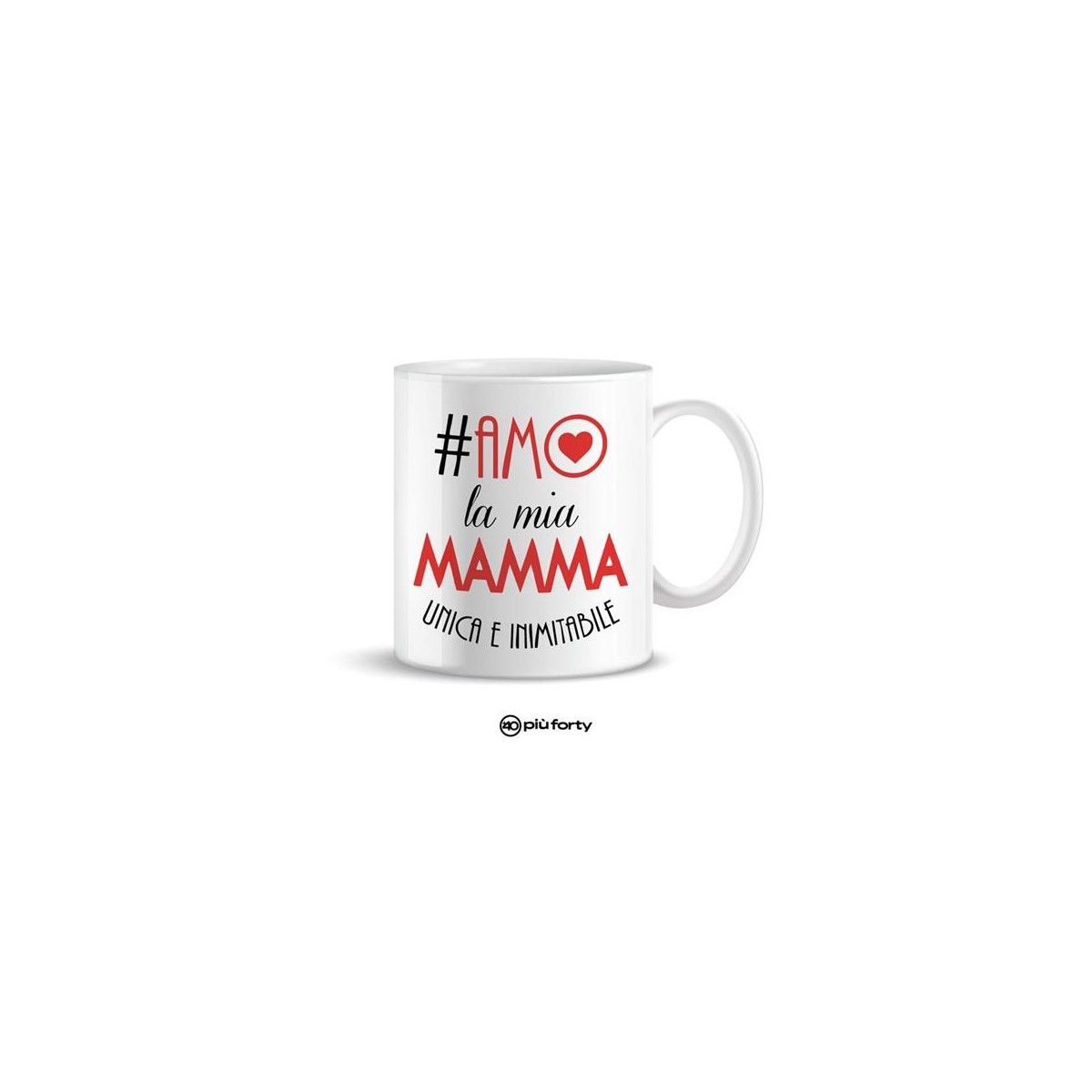 MUG 32,5CL -AMO MAMMA +FORTY - FRANCO COSIMO PANINI - ARTICOLI DA REGALO - td-toys.it