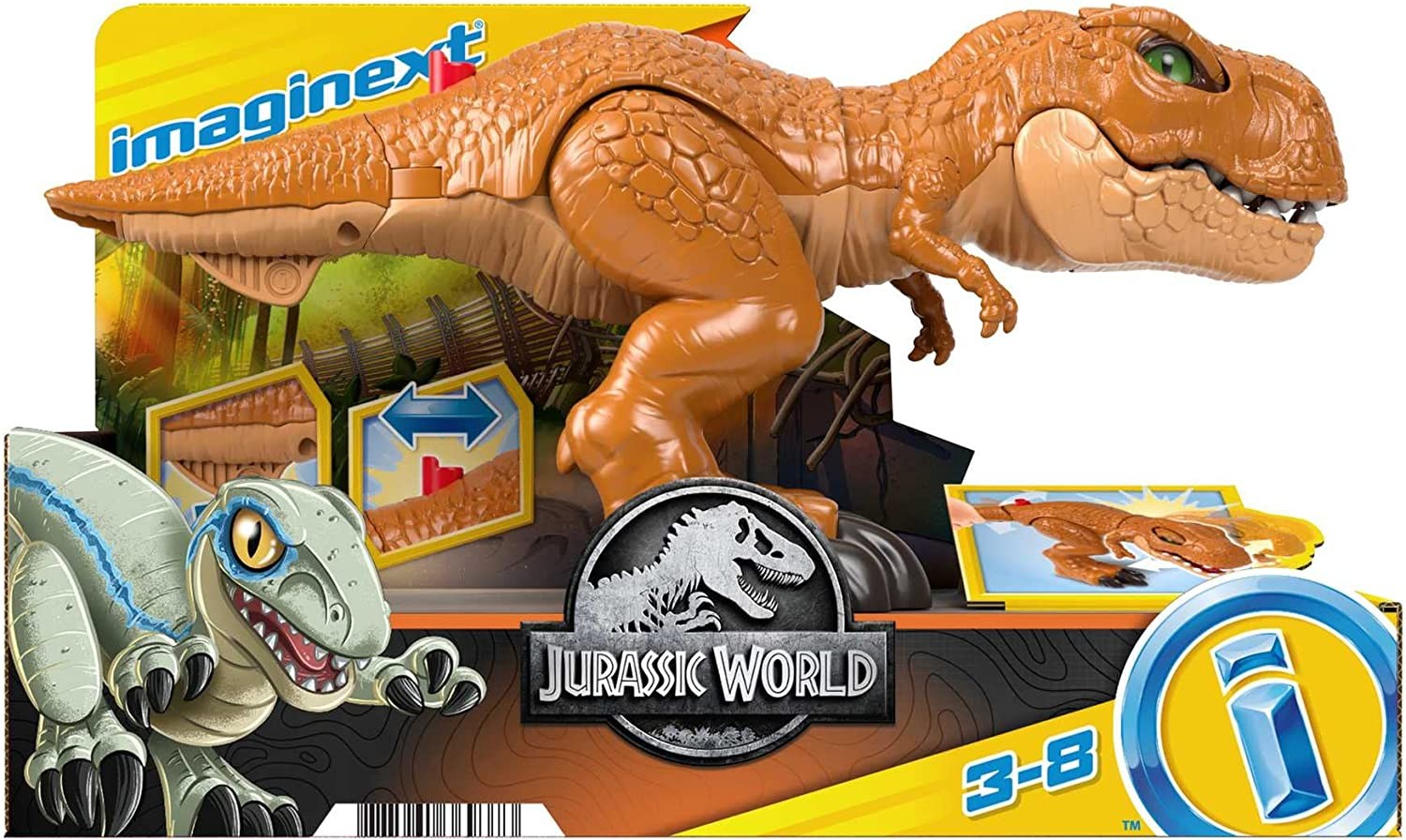 Fisher-Price Imaginext-Imaginext Jurassic World Ferocissimo Dinosauro  T-Rex, Giocattolo per Bambini 3+ Anni