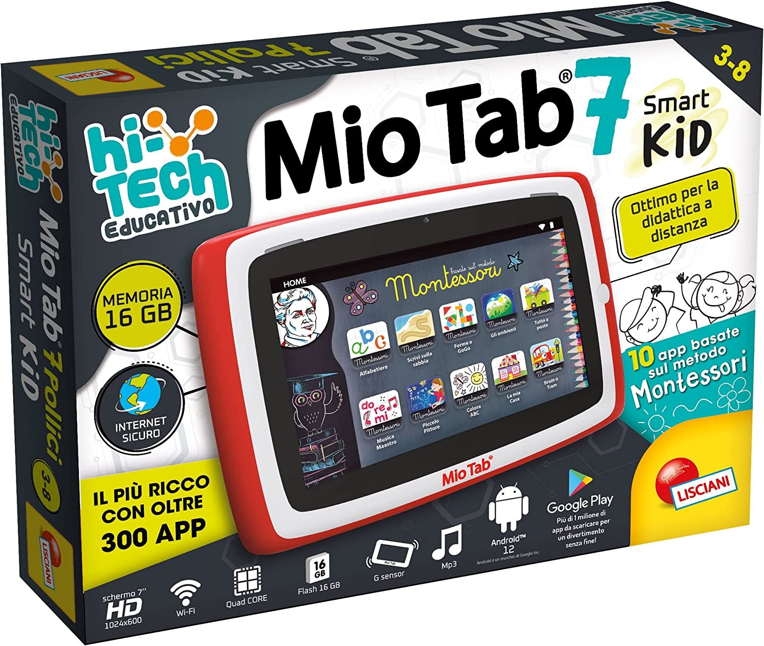 MIO TAB 7'' SMART KID 2022 Dimensioni prodotto: 38.8 x 28.5 x 5.7