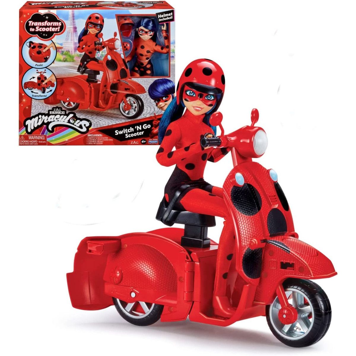 Miraculous Scooter trasformabile e doll - BANDAI - CHILD - td-toys.it