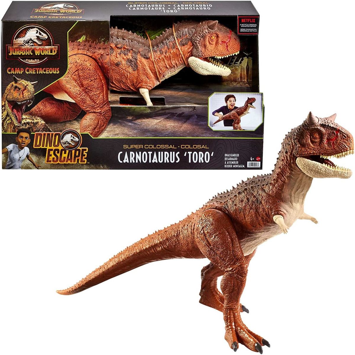 JURASSIC WORLD CARNOTAURO COLOS.HBY86 - MATTEL - BAMBINO - td-toys.it