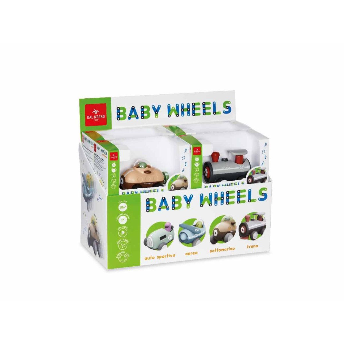 Baby Wheels Assorted Lights and Sounds - TEODOMIRO DAL NEGRO - WOOD - td-toys.it