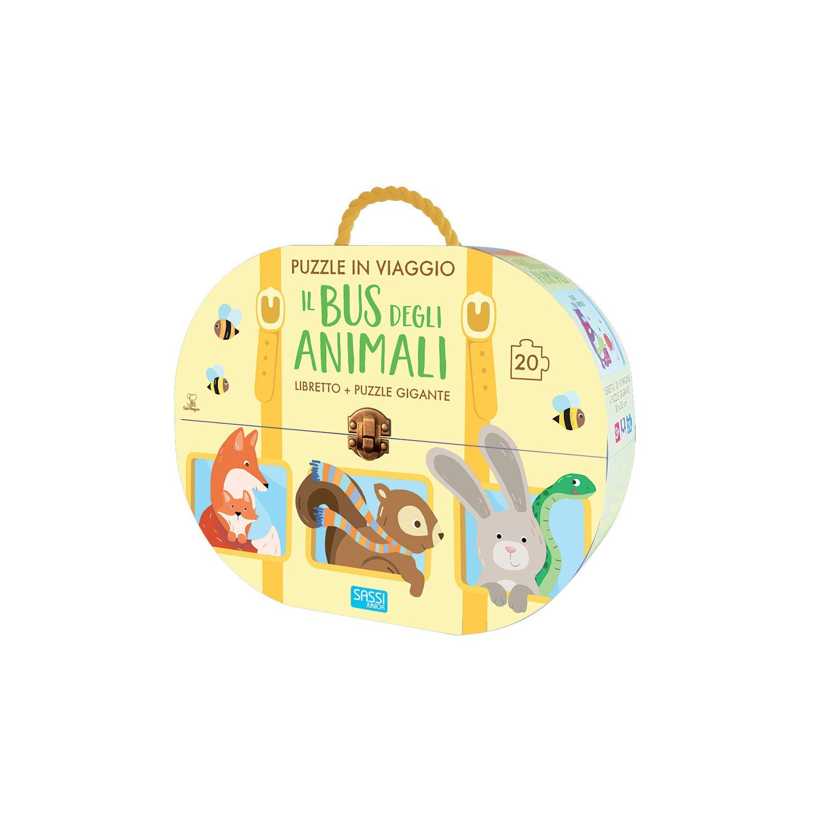 TRAVEL PUZZLE - THE BUS OF ANIMALS - SASSI EDITORE - SASSI EDITORE - td-toys.it