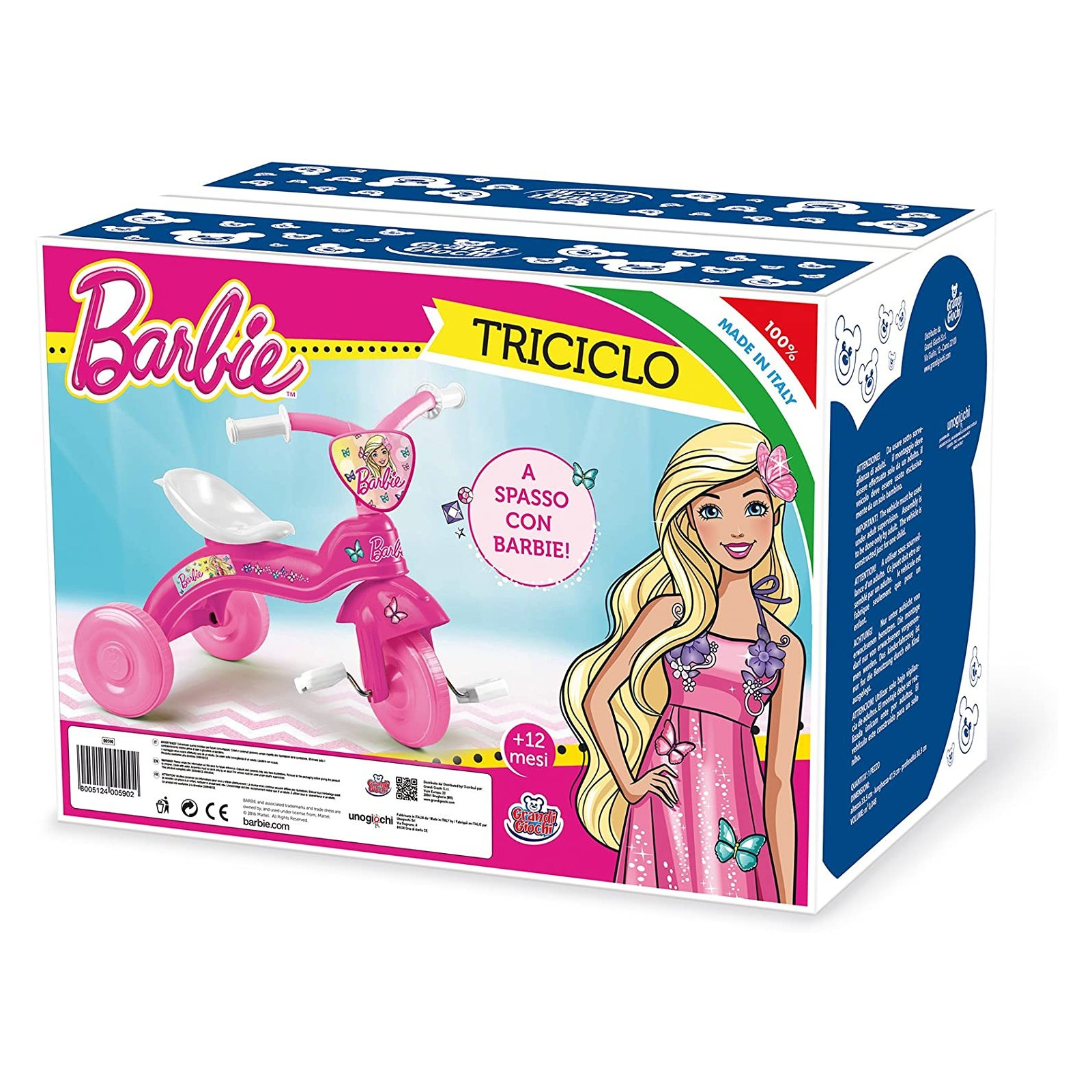 TRICYCLE OF BARBIE - GRANDI GIOCHI - CHILD - td-toys.it