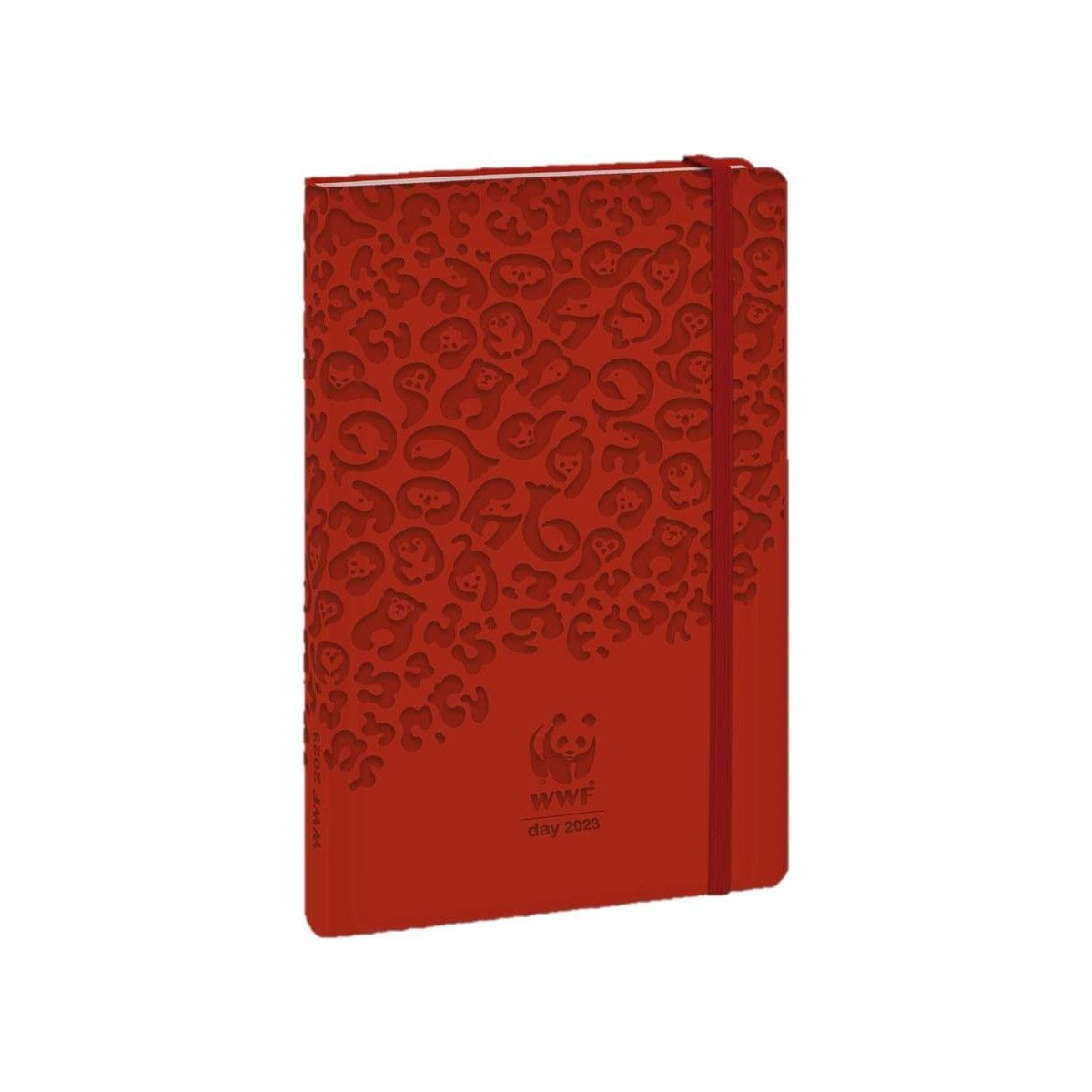 AGENDA 12 MESI DAY LARGE WWF ROSSO - FRANCO COSIMO PANINI - ARTICOLI DA REGALO - td-toys.it