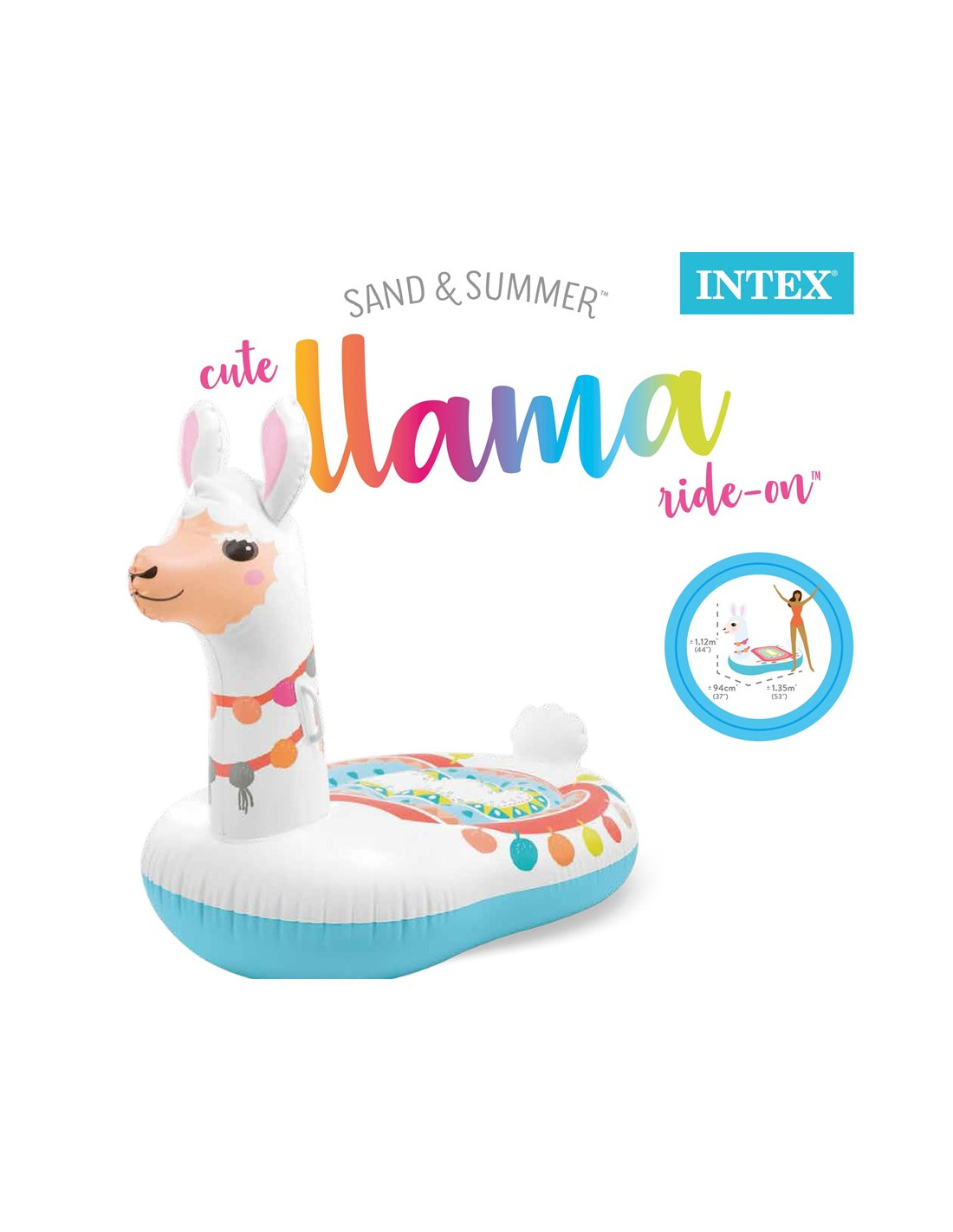 GONF CAVALCABILE LAMA cm135 - Intex - INTEX - td-toys.it