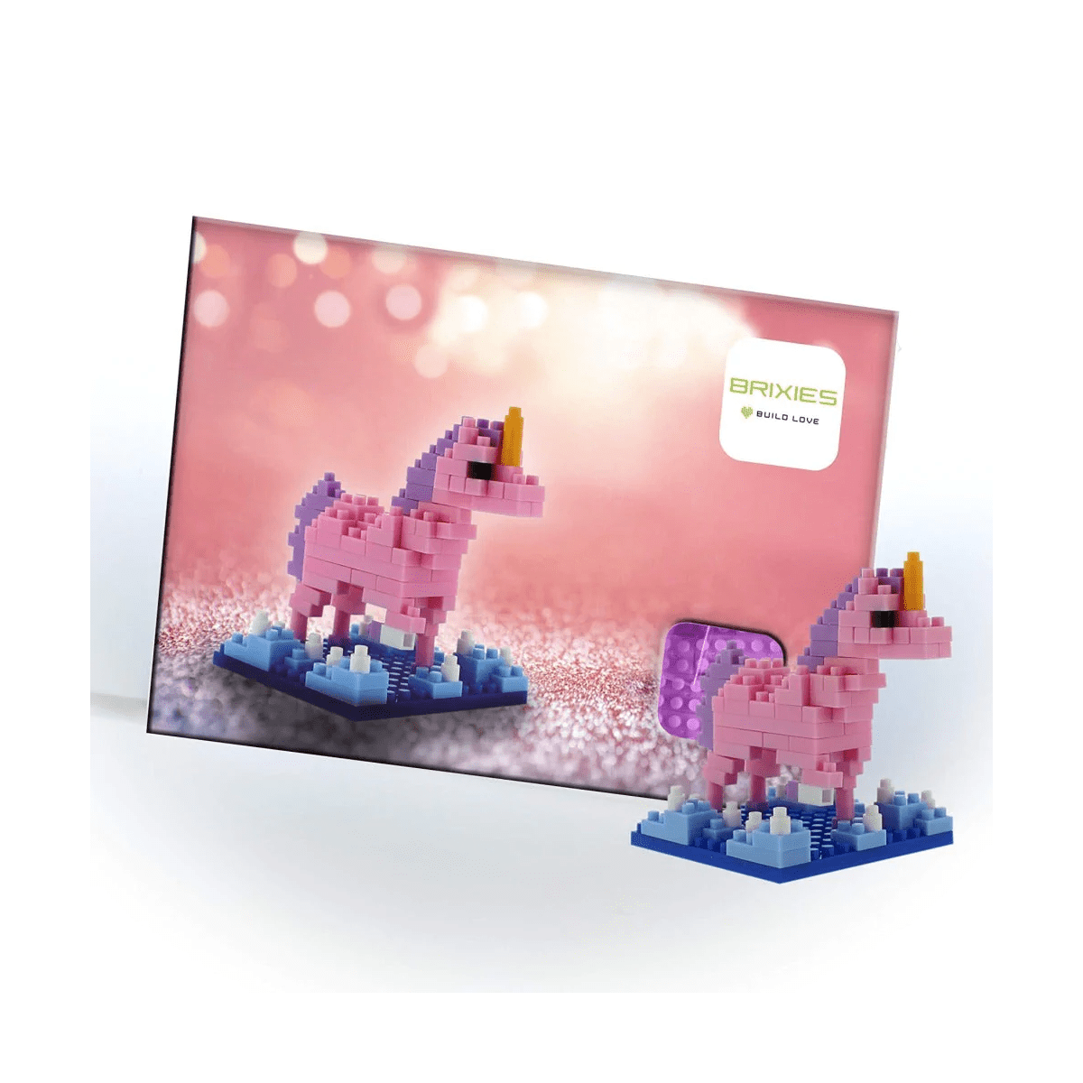 Brixies - Cartolina Unicorno - 106 pz.-GIOCHI CREATIVI