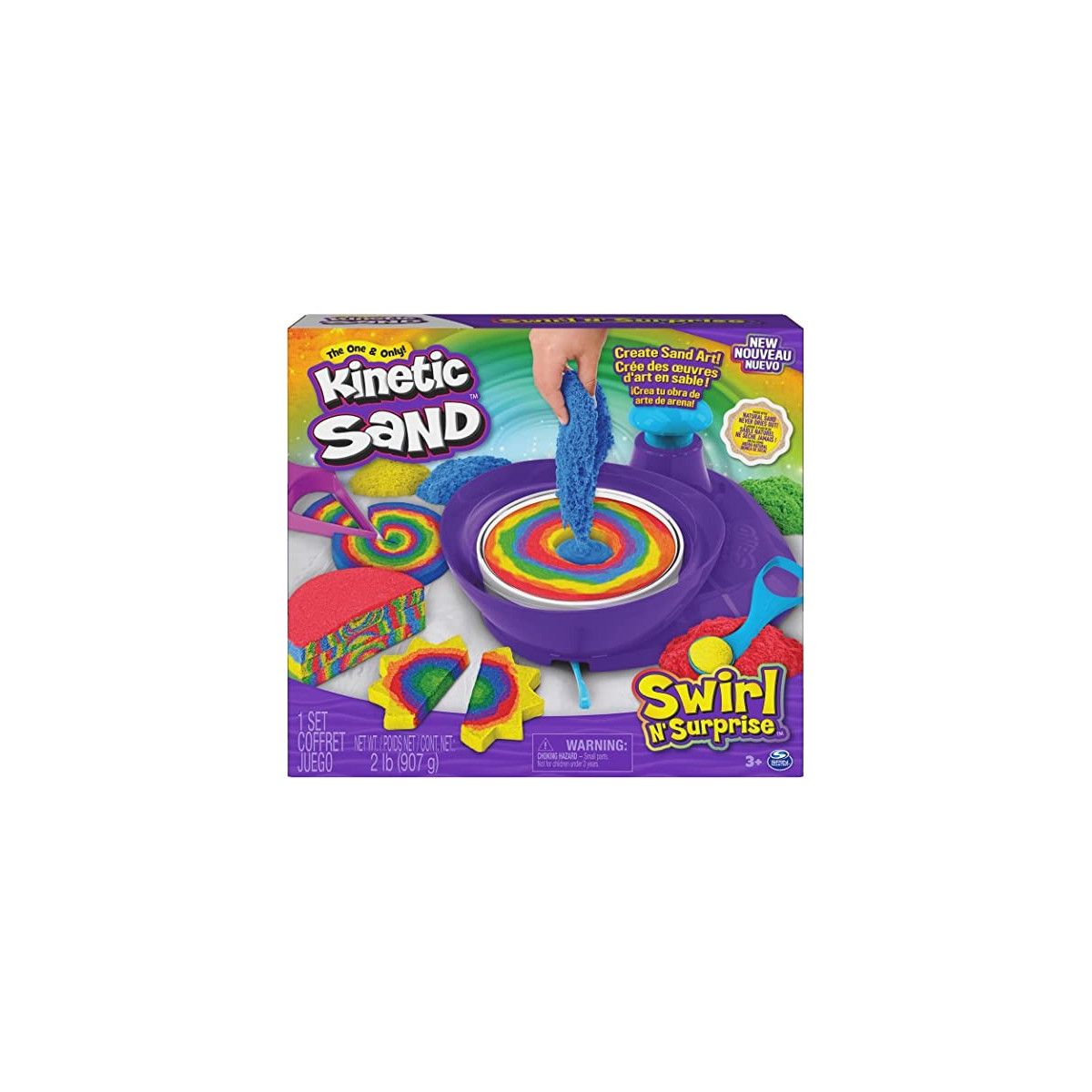 KINETIC SAND SWIRL & SURPRISE SET - SPINMASTER - CREATIVE - td-toys.it