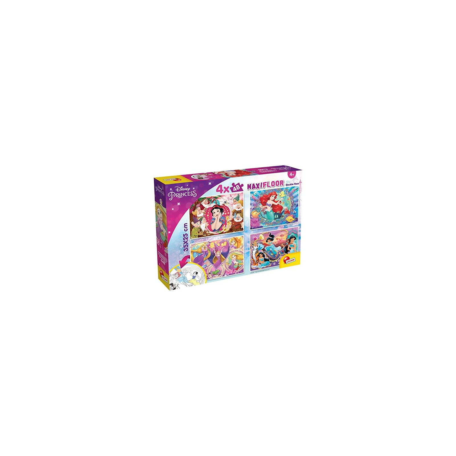 DISNEY MAXIFLOOR 4 X 48 PRINCESS - LISCIANI GIOCHI - PUZZLE - td-toys.it