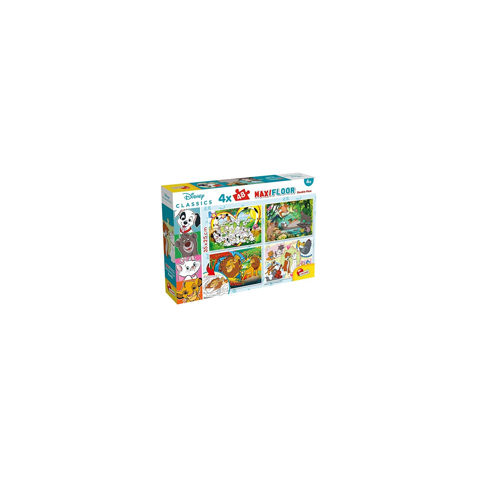 DISNEY PUZZLE MAXIFLOOR 4 X 48 CLASSIC MISTO - Liscianigiochi