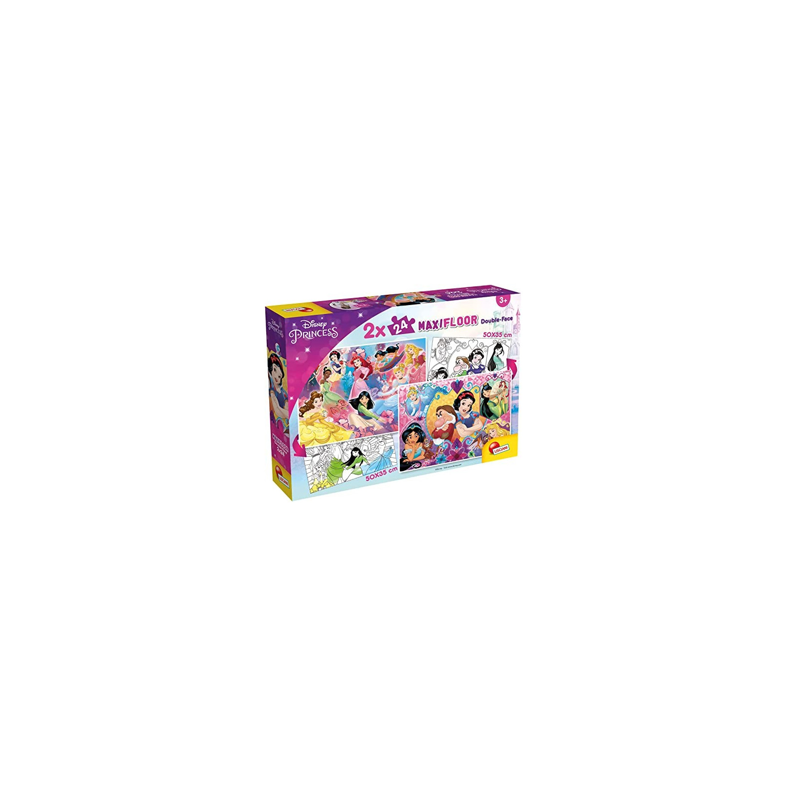 DISNEY PUZZESS MAXIFLOOR 2 x 24 PRINCESS - LISCIANI GIOCHI - PUZZLE - td-toys.it