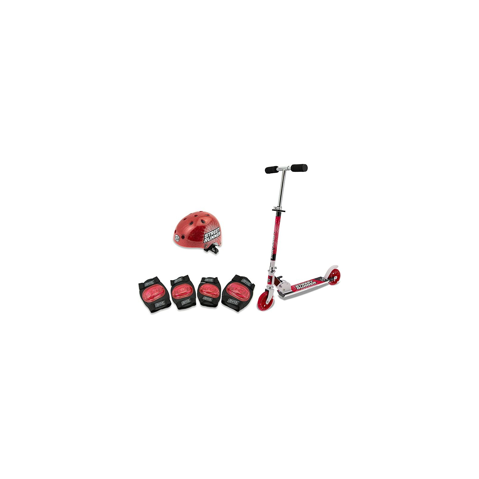 TEOSPORT - SET MONOPATT. CASCO AND PROTEZ. MAX 50KG ROSSO - TEOREMA - GARDEN - td-toys.it