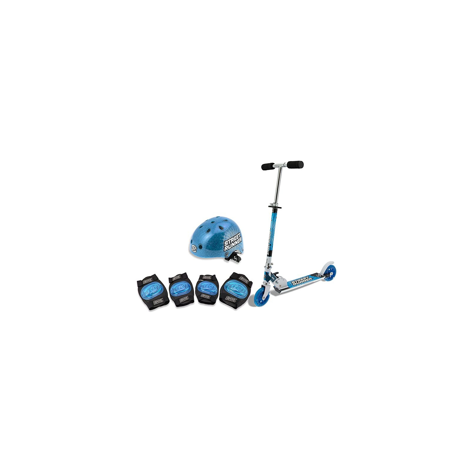 TEOSPORT - SET MONOPATT. CASCO AND PROTEZ. MAX 50KG BLU - TEOREMA - GARDEN - td-toys.it