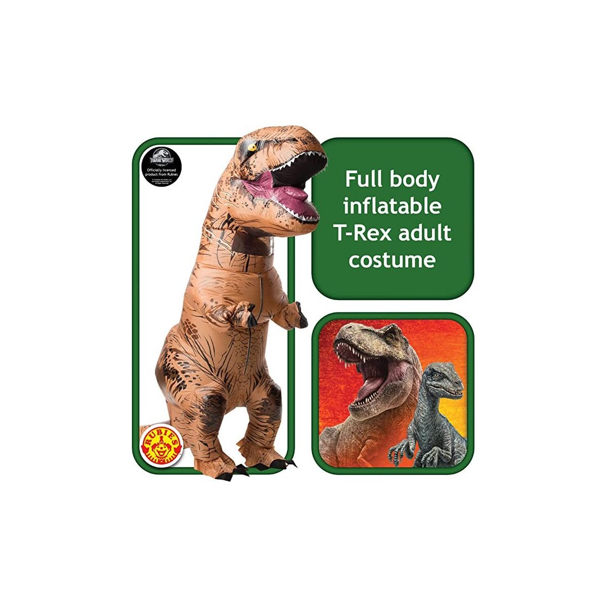 COSTUME DINOSAURO T-REX GONFIABILE ADULTO TG. L 