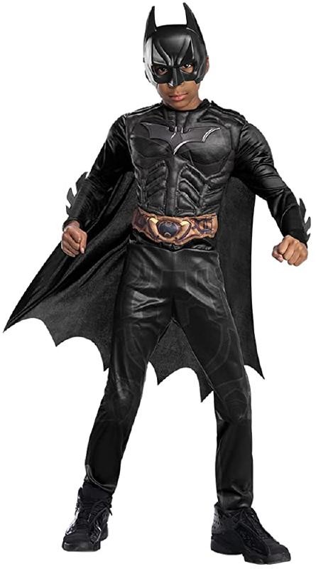 Costume Batman Bambino 5-6 Anni con Muscoli 116 cm con Copricapo e