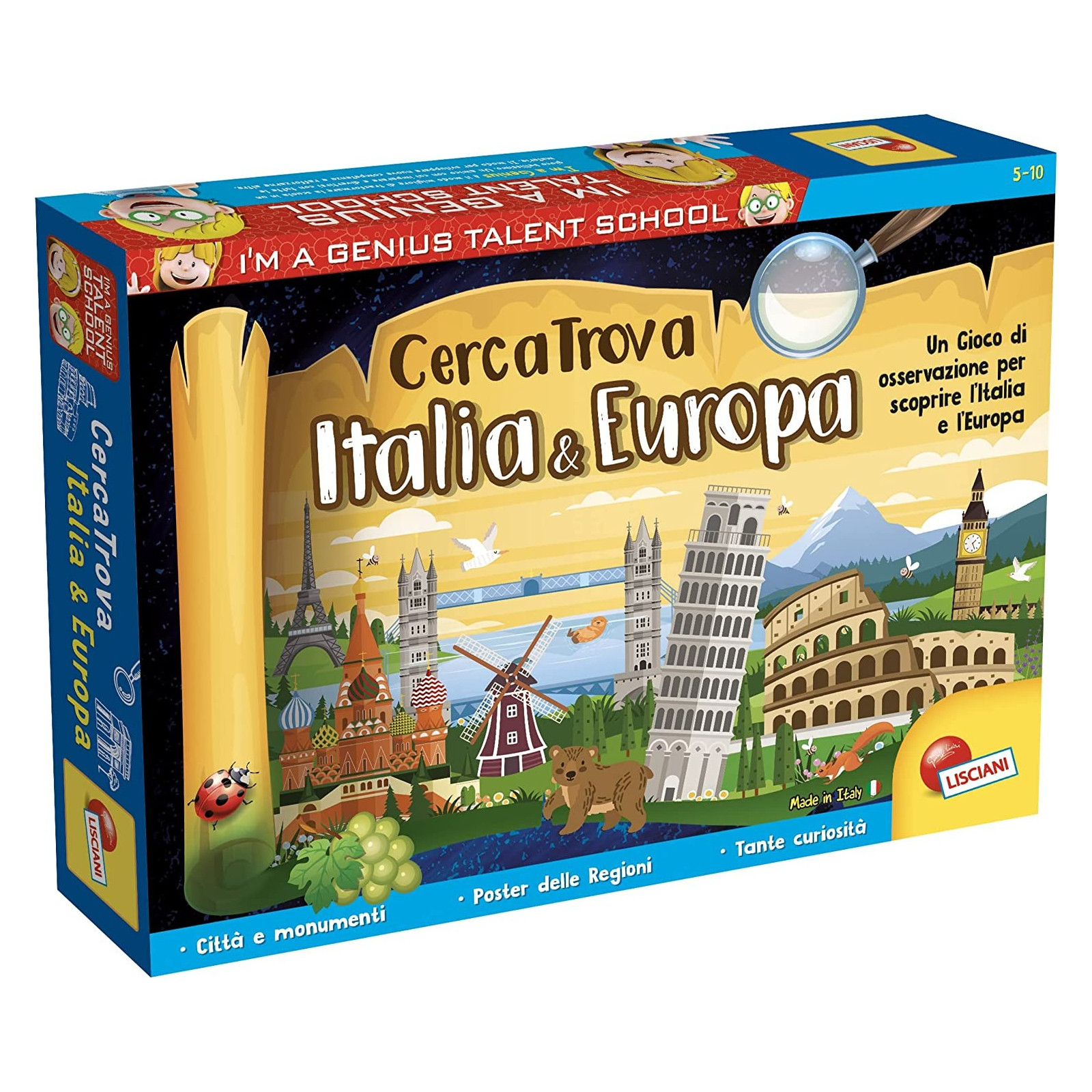 I'M A GENIUS CERCA TROVA ITALIA-EUROPE - LISCIANI GIOCHI - EDUCATIONAL - td-toys.it