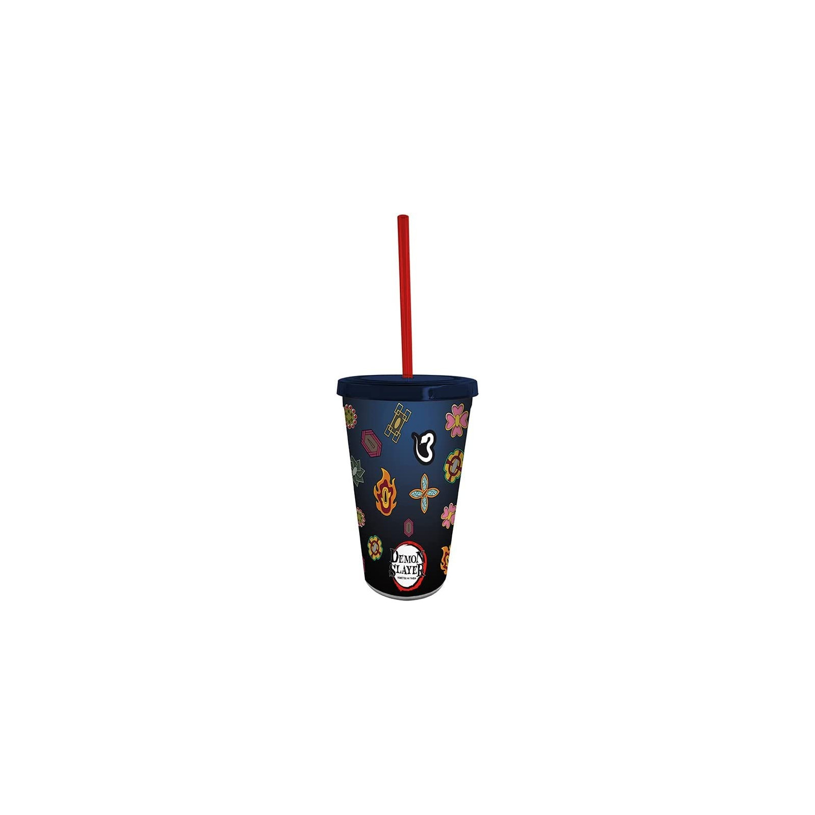 DEMON SLAYER - Tumbler with straw - 470ml - Pillars - ABYSTYLE - TAZZE - td-toys.it