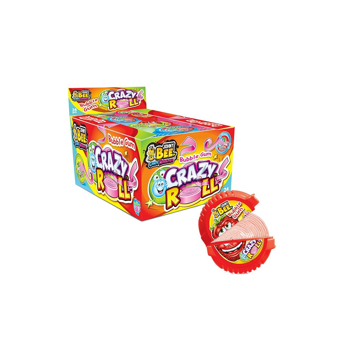 CRAZY ROLL GUM STAND 15 gr.-SWEETS