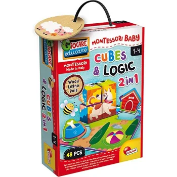 MONTESSORI LEGNO CUBES AND LOGIC - LISCIANI GIOCHI - PUZZLE - td-toys.it