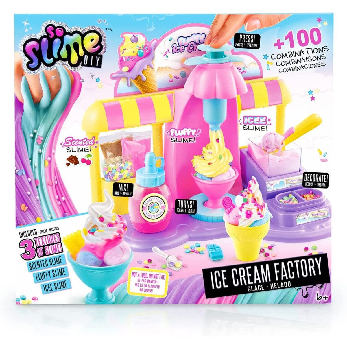 SO SLIME FLUFFY FABBRICA GELATO - - BAMBINA - td-toys.it