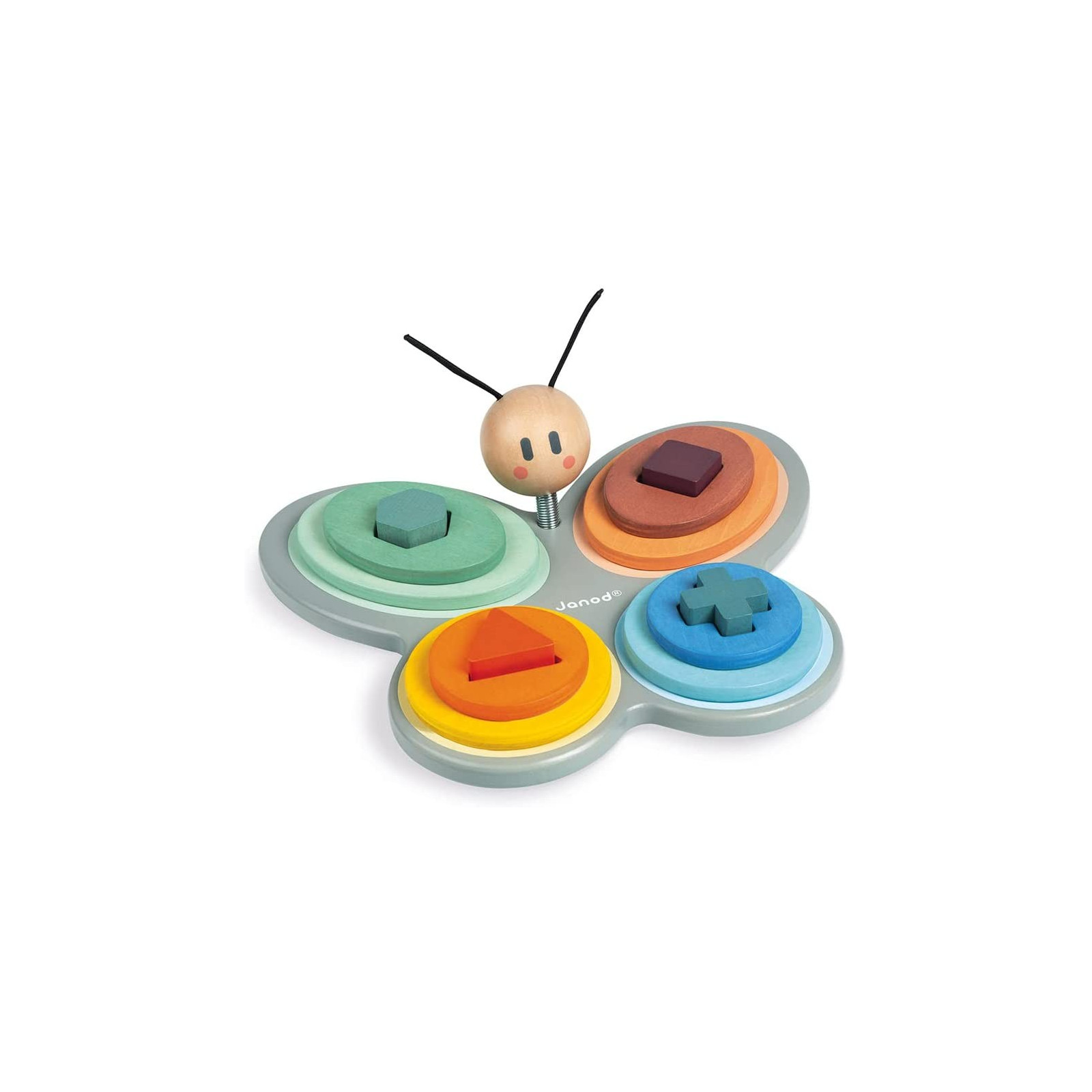 SWEET COCOON FLIES WITH SHAPES - JANOD - WOOD - td-toys.it