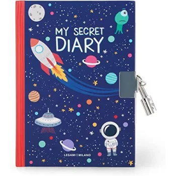 DIARIO SEGRETO CON LUCCHETTO - MY SECRETDIARY - SPACE-PAPER- TD Toys