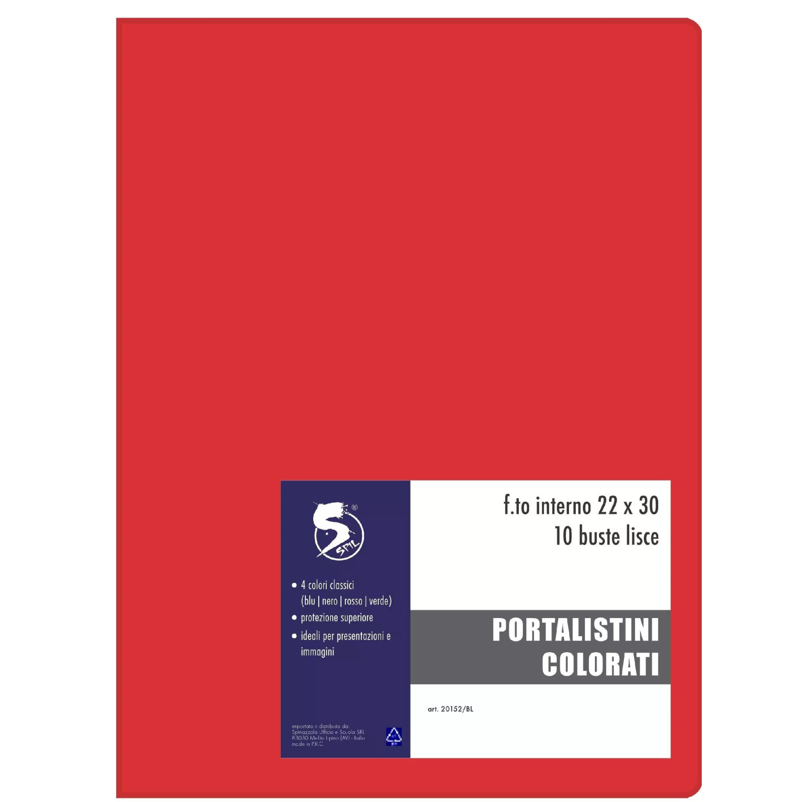 SPIL PORTALISTINO 50 FOGLI ROSSO - SPIL - BUSTE PORTA DOCUMENTI - td-toys.it