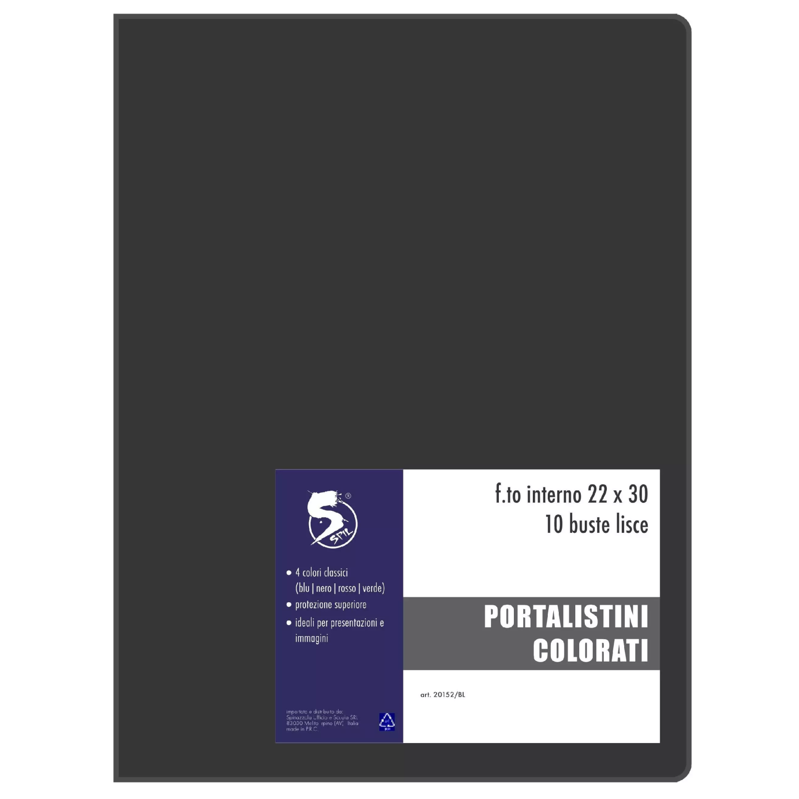 SPIL PORTALISTINO 50 FOGLI NERO - SPIL - ENVELOPES FOR DOCUMENTS - td-toys.it