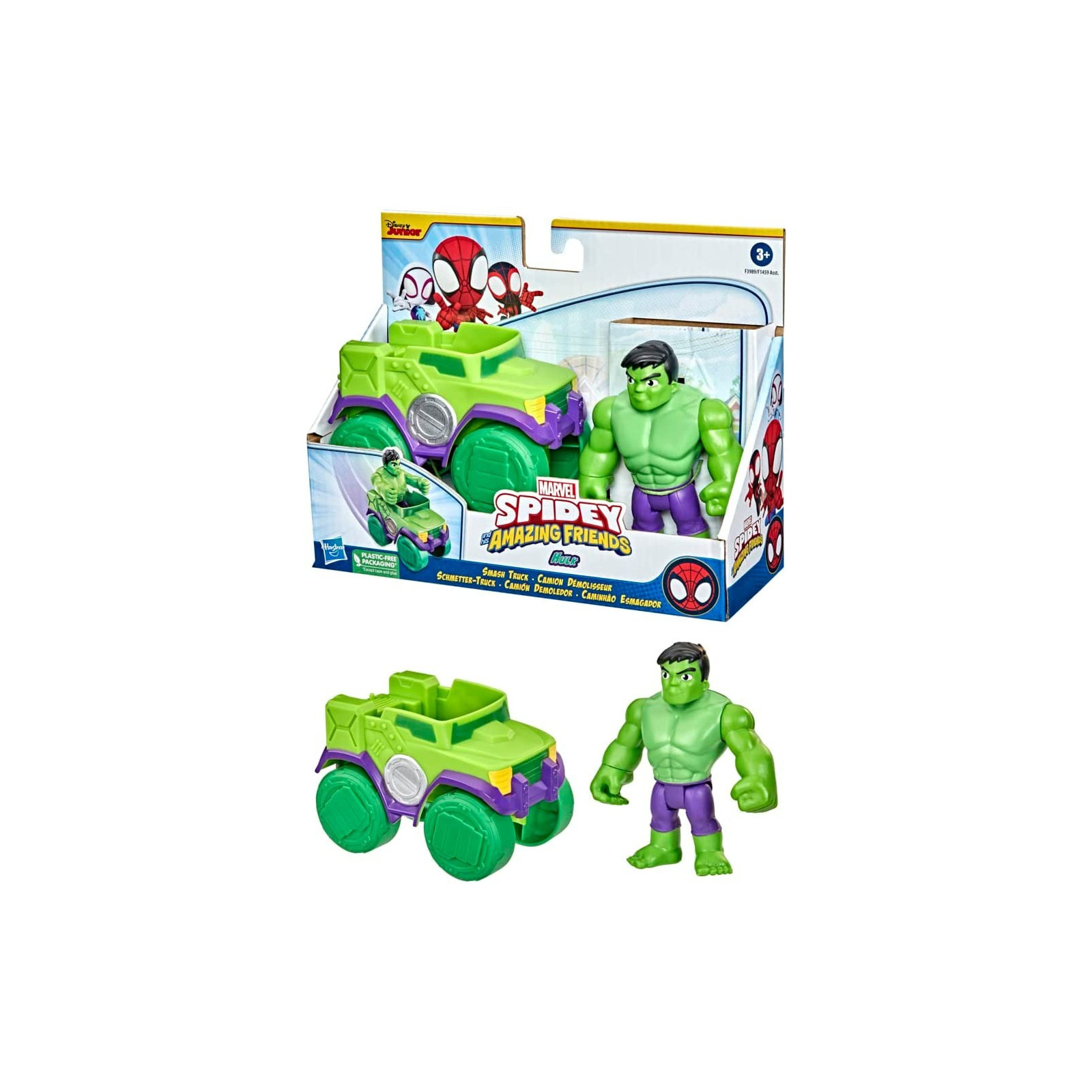 Hasbro Marvel Spidey e I Suoi Fantastici Amici - action figure di Hulk e veicolo Smash Truck - HASBRO - BAMBINO - td-toys.it