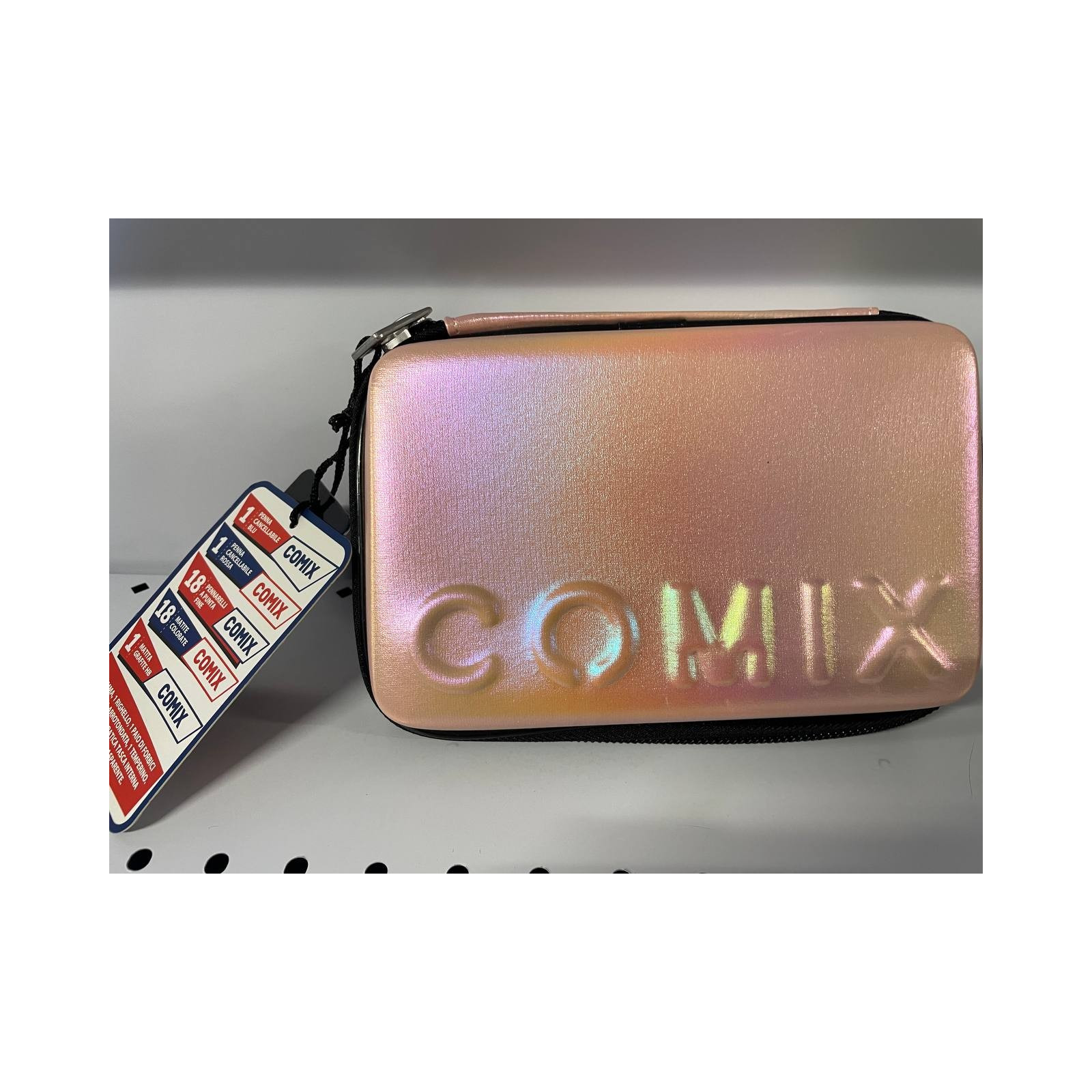 AST.CORREDO MAXI ZIP COMIX SHIMMER PINK - FRANCO COSIMO PANINI - PENCIL CASES - td-toys.it