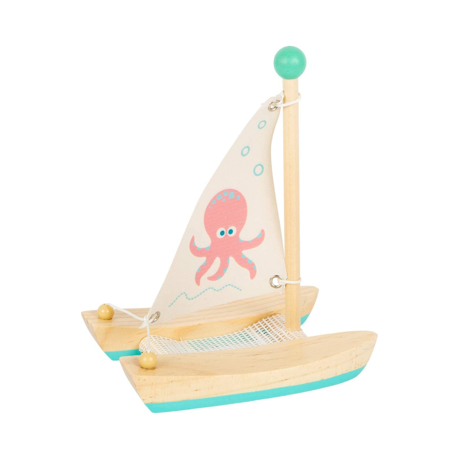 Gioco acquatico Catamarano con polipo - LEGLER - WOOD - td-toys.it