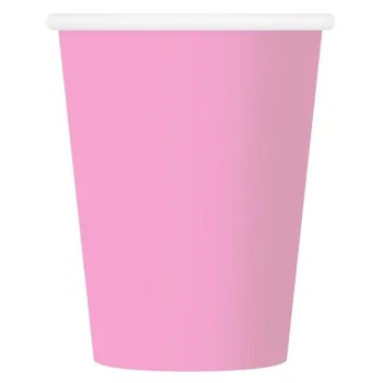 8 Glasses Paper 266ml Pink SUP - Puzzle Party - GLASSES - td-toys.it
