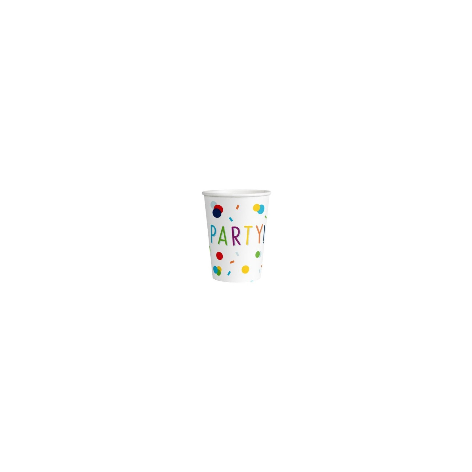 8 Bicchieri carta 250ml HB Confetti SUP-PARTY