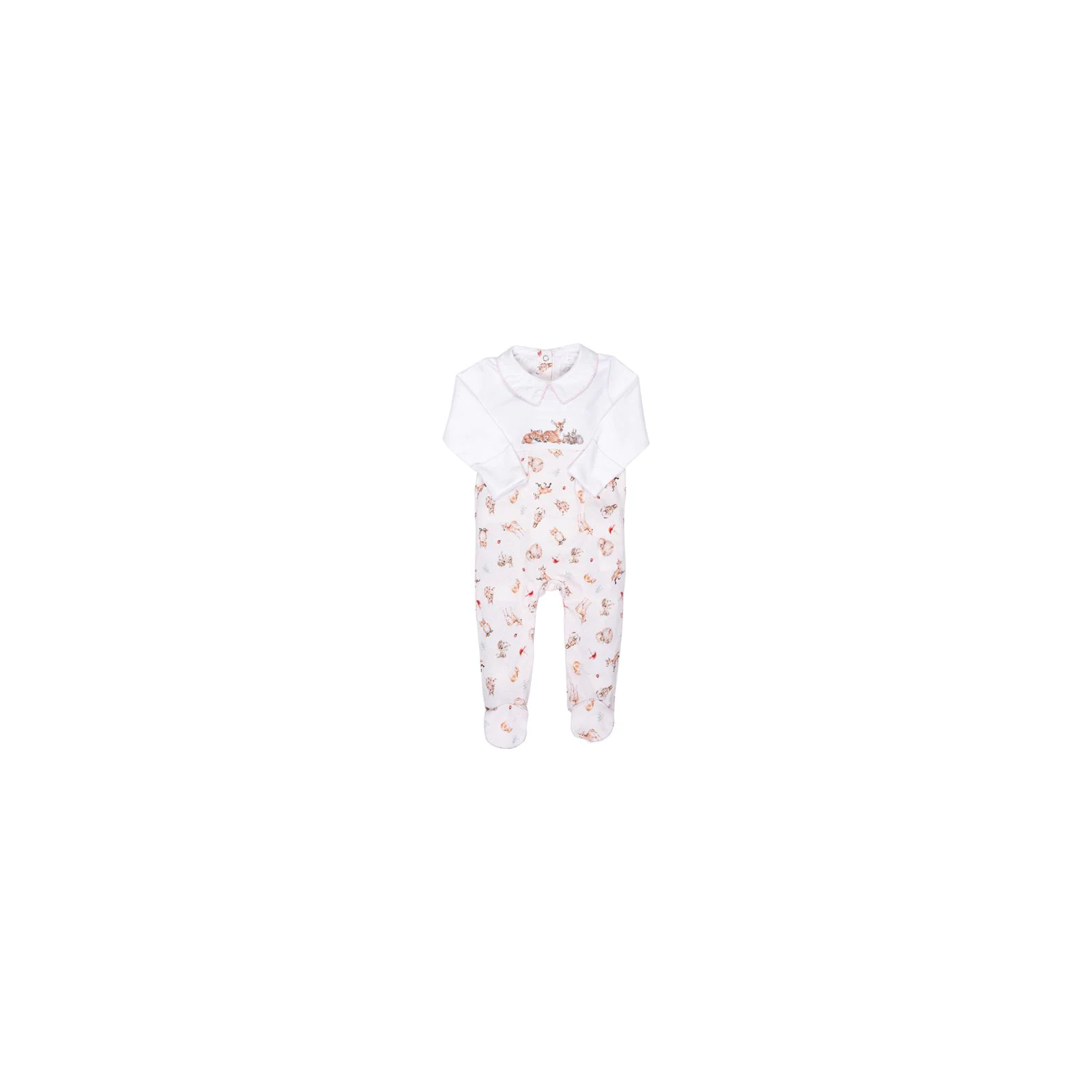 Little Forest Placement Print Babygrow - 9-12 Months - Wrendale - Tutina Neonato - td-toys.it