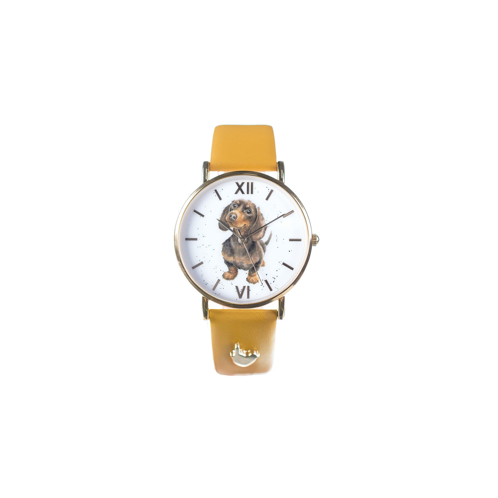 Dog Watch Little One - Mustard Leather strap - Wrendale - CLOCK - td-toys.it