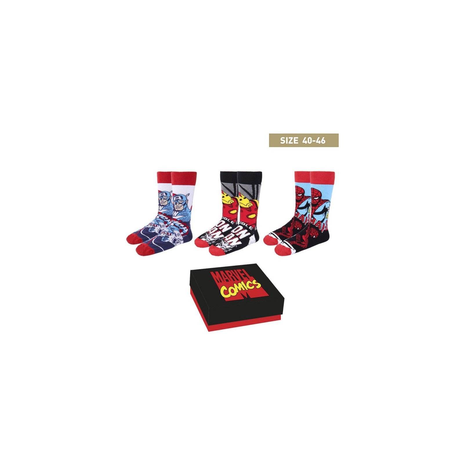 SET CALZINI 3 PIÈCES MARVEL - CERDÁ - SOCKS - td-toys.it