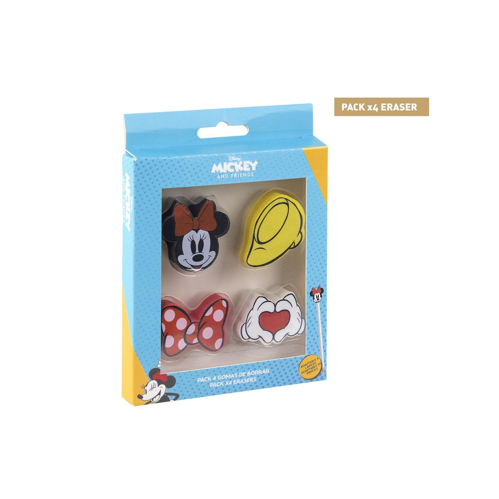 GOMMA DA CANCELLARE PACK X4 MINNIE-PENS-MARKERS-PENCILS-ERASERS