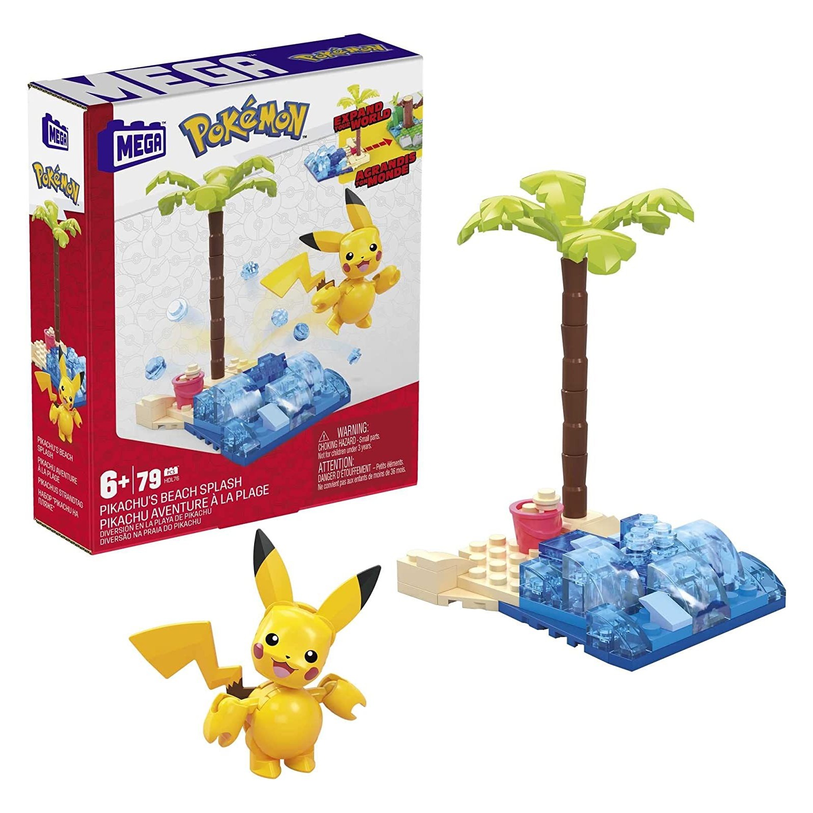 MEGABRAND POKEMON ADVENTURE BUILD.HDL75 PIKACHU - THE POKEMON COMPANY INTERNATIONAL - UNISEX - td-toys.it